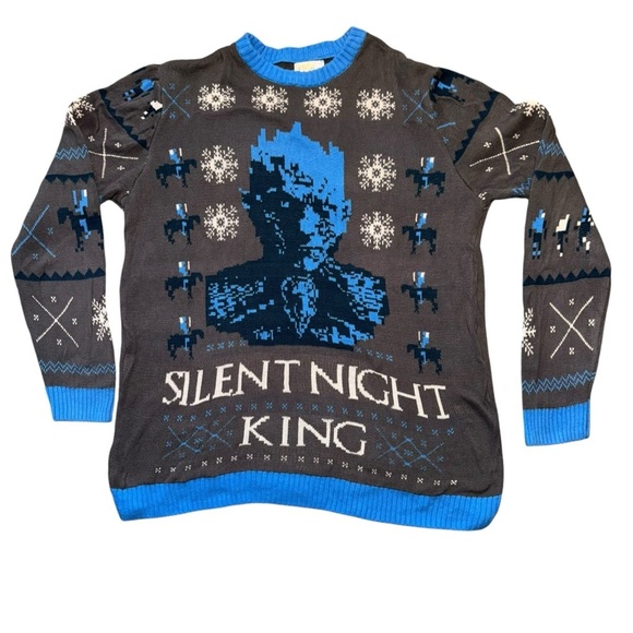 Ugly Christmas Sweater Game of Thrones Men’s size XL SILENT NIGHT KING - Picture 1 of 4